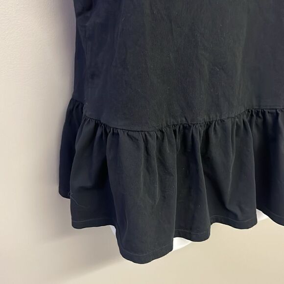 Kate Spade Black and Cream Peplum Tank Shell with Keyhole and Back Bow- Medium - Picture 5 of 12